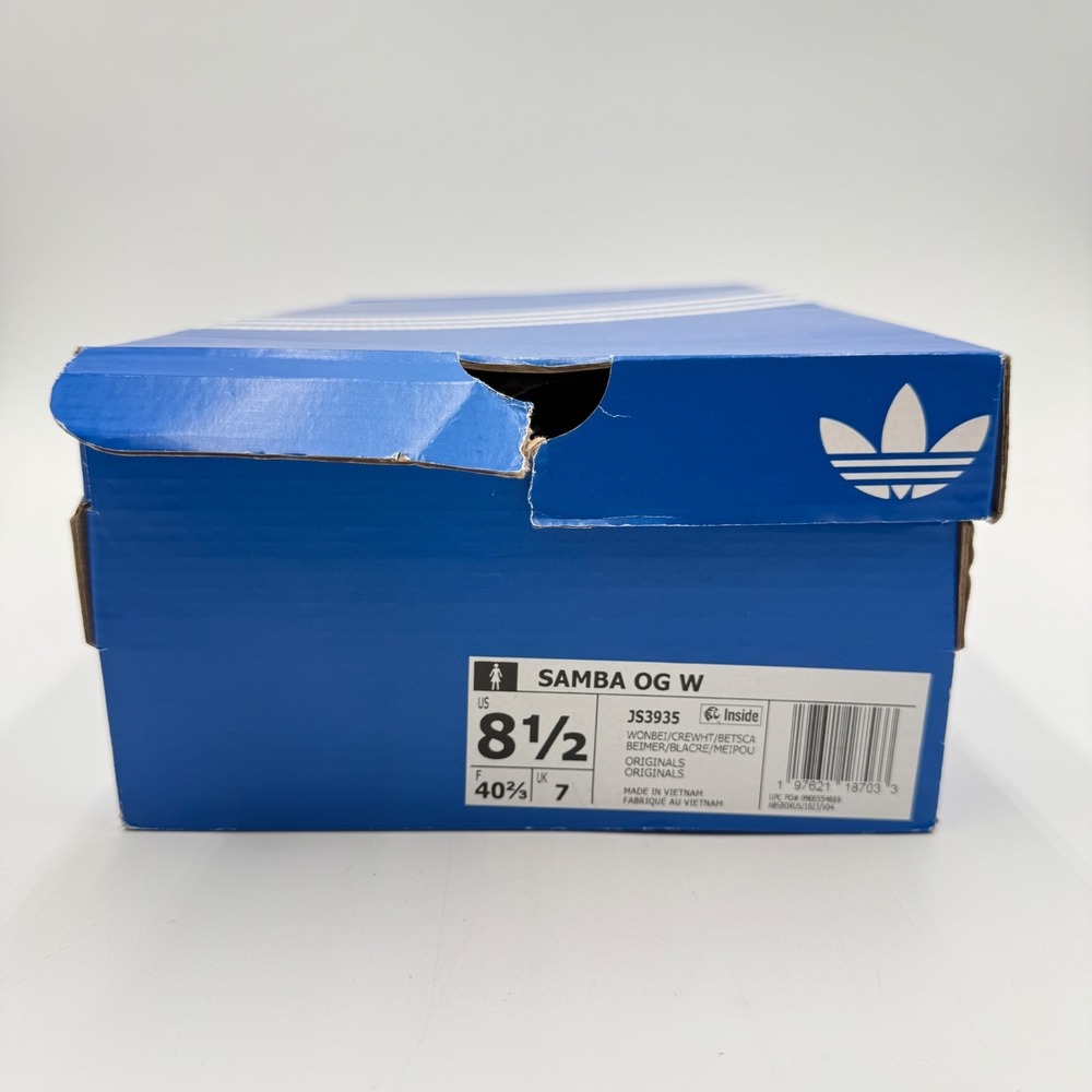 Adidas Women's Size 8.5 Samba OG Pony Hair Pack - Wonder Beige Better Scarlet - Picture 7 of 7